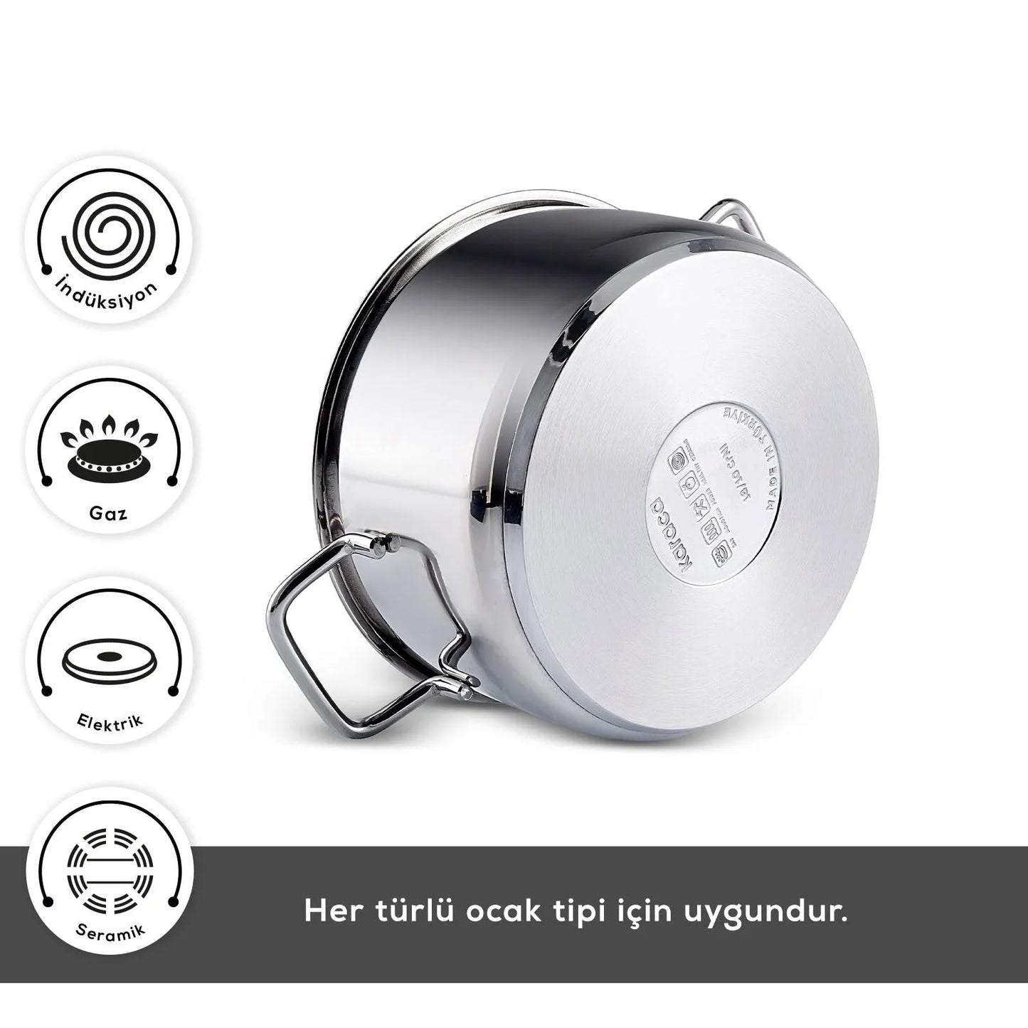 Karaca Belgrad 15 Parça Çelik Çeyiz Seti – İndüksiyon Tabanlı Tencere, Çaydanlık ve Cezve Takımı-mutfak urunleri-Prenseshome Leyweg-Prenseshome Leyweg