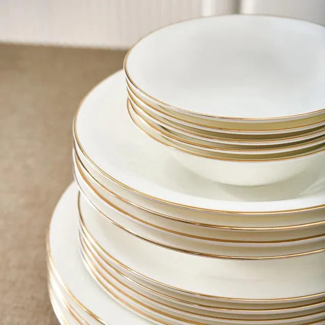 Karaca Fine Pearl Fame 58 Parça 12 Kişilik Yemek Takımı Gold Detayli-Yemek Takimi-Prenseshome Leyweg-Prenseshome Leyweg