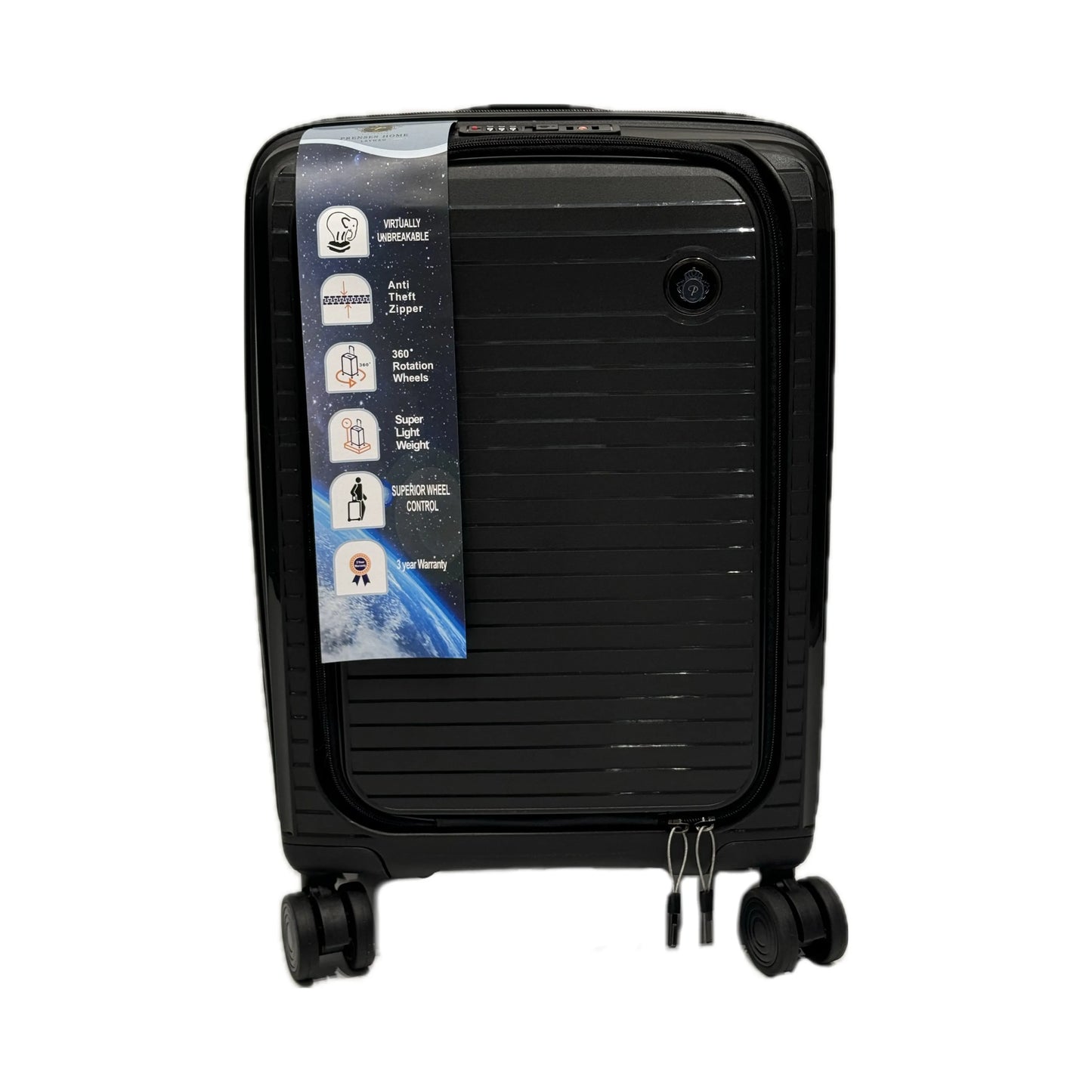 3’lü Valiz Seti – 20’’ / 24’’ / 28’’ | Dayanıklı PP Malzeme | 360° Tekerlekli Siyah-Prenseshome Leyweg-Prenseshome Leyweg