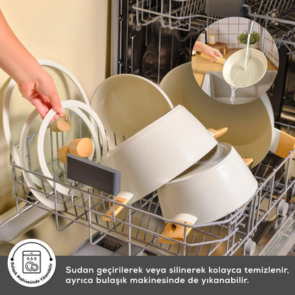 Karaca Swiss Crystal Ceramica Woody 7 Parça Tencere Seti – PFAS İçermez, İndüksiyon Uyumlu, Seramik Kaplama-mutfak urunleri-Prenseshome Leyweg-Prenseshome Leyweg