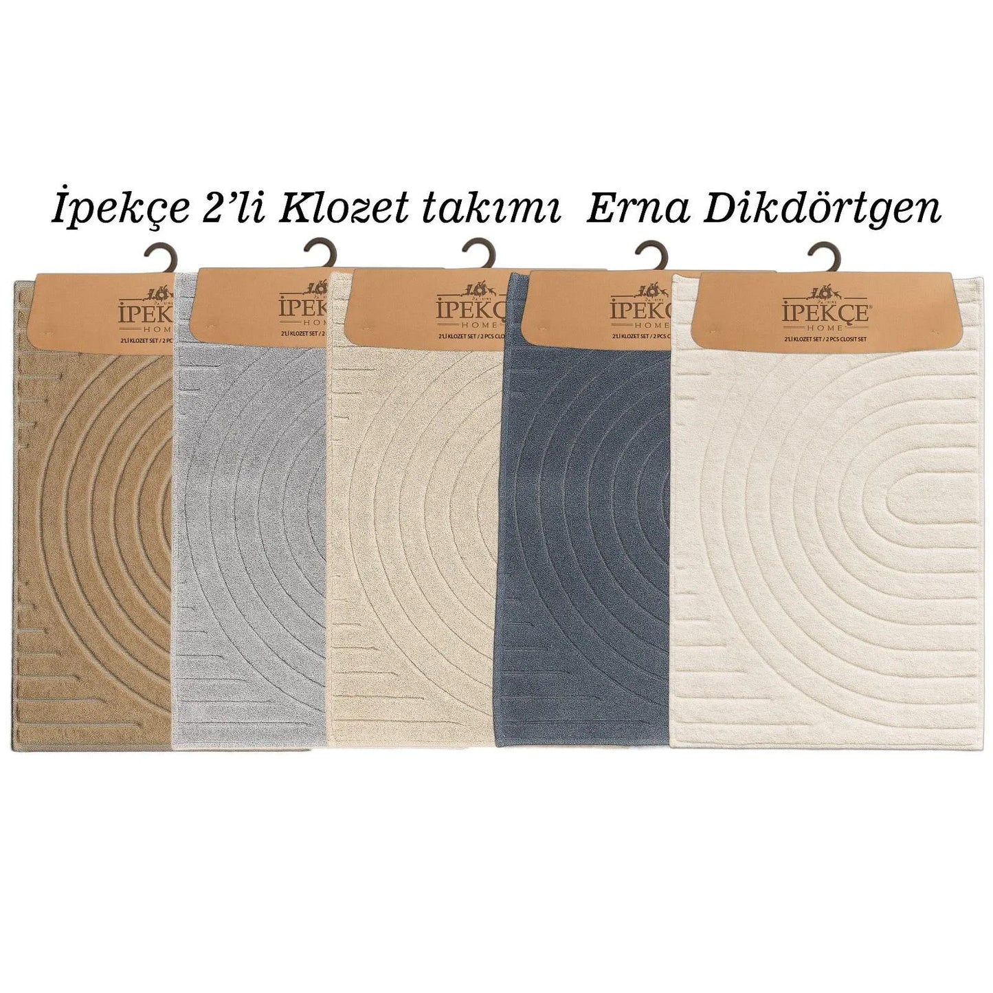 İpekçe Pamuklu 2’li Banyo Paspas Seti Sunset - Dikdörtgen (60x100 cm & 50x60 cm)-Banyo ürünleri-Prenseshome Leyweg-Prenseshome Leyweg