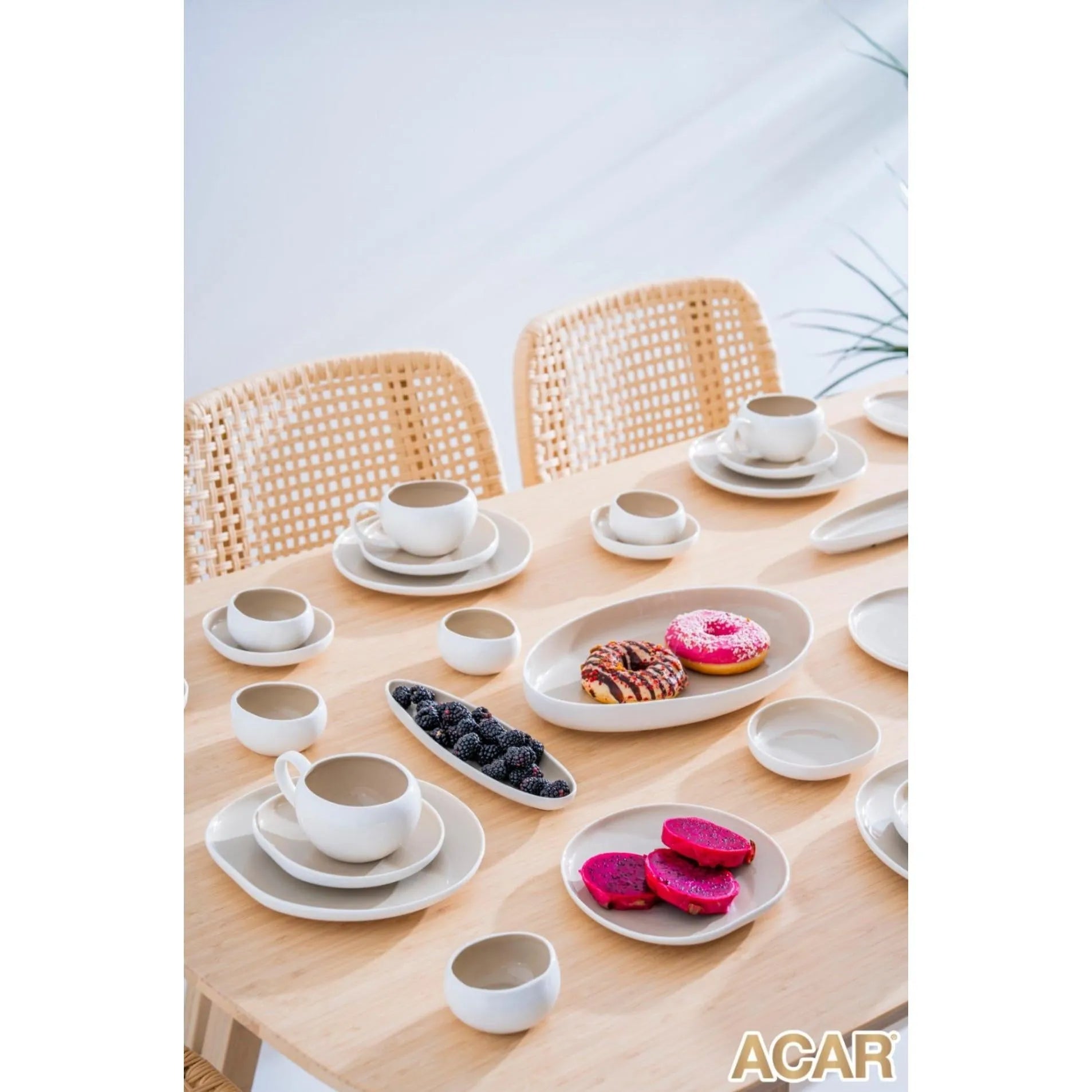 Acar Siena Bej 33 Parça Kahvaltı Seti-Yemek Takimi-Prenseshome Leyweg-Prenseshome Leyweg