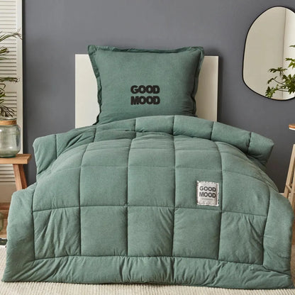 Karaca Home Motto Cotton Comfort Tek Kişilik Uyku Seti – Petrol-Yatak Odasi-Prenseshome Leyweg-Prenseshome Leyweg