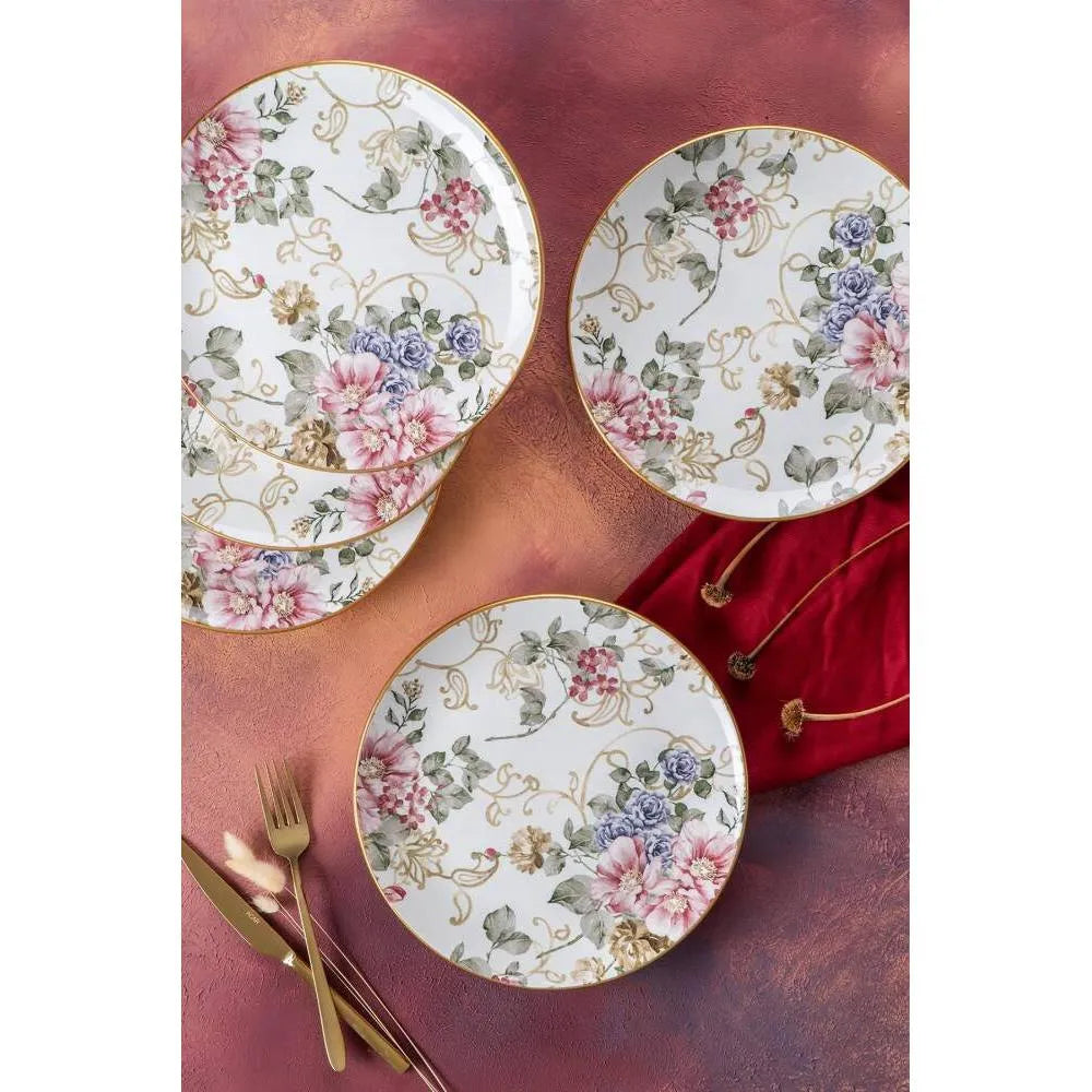 Acar rosa servis tabagi seramik 26 cm 6 li set-Sofra ürünleri-Prenseshome Leyweg-Prenseshome Leyweg