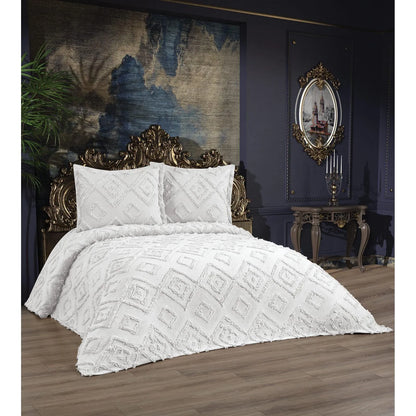 İpekçe Kamelya 3 Parça Pike Takımı – Krem, Taş, Bej, Antrasit Renk Seçenekli-Yatak Odasi-Prenseshome Leyweg-Krem-Prenseshome Leyweg