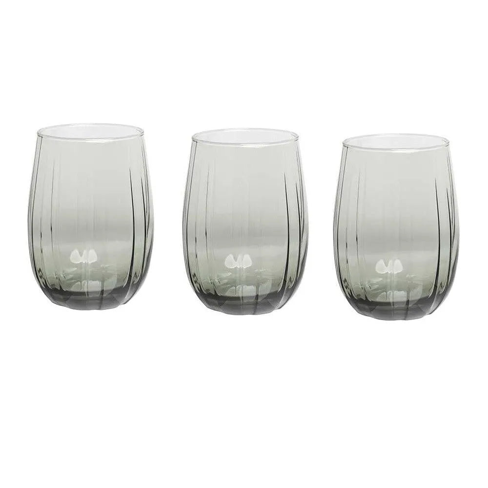 Pasabahce 3’lu LINKA Su Bardagi Seti - Gri 240 cc-Cam urunler-Prenseshome Leyweg-Prenseshome Leyweg