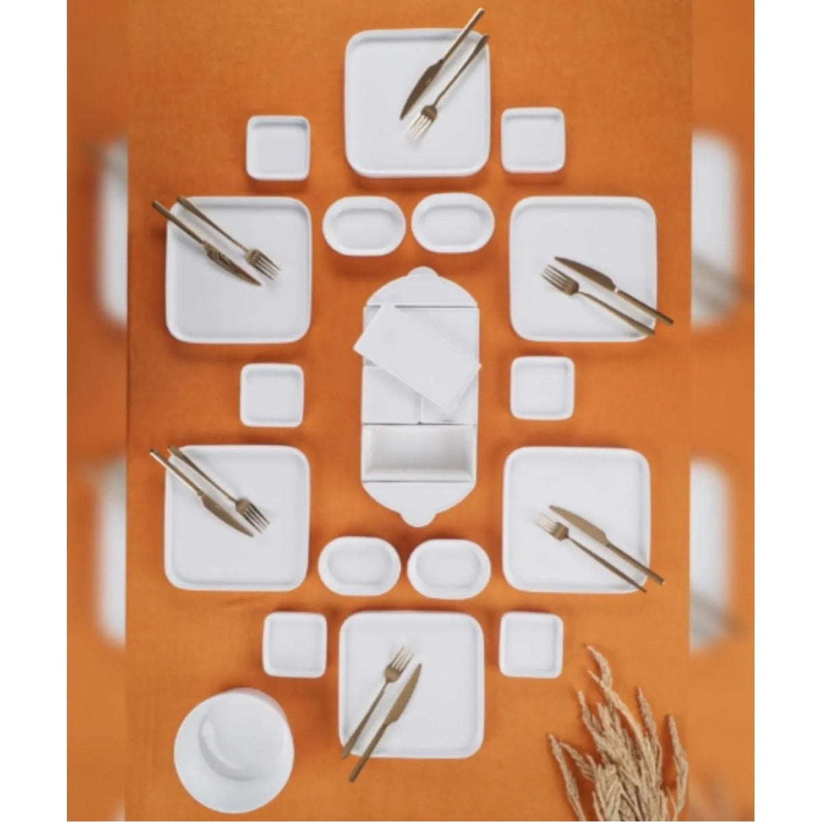 Acar Bianco Perla koleksiyonundan 29 parçalık kahvaltı takımı-Sofra ürünleri-Prenseshome Leyweg-Prenseshome Leyweg