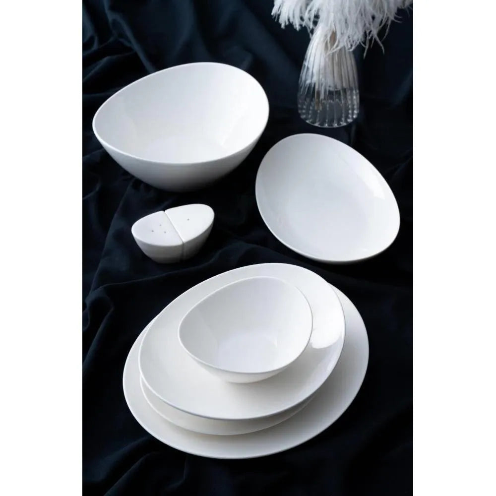 Acar Brinia Beyaz Porselen 6 Kişilik 29 Parça Yemek Takımı-Yemek Takimi-Prenseshome Leyweg-Prenseshome Leyweg