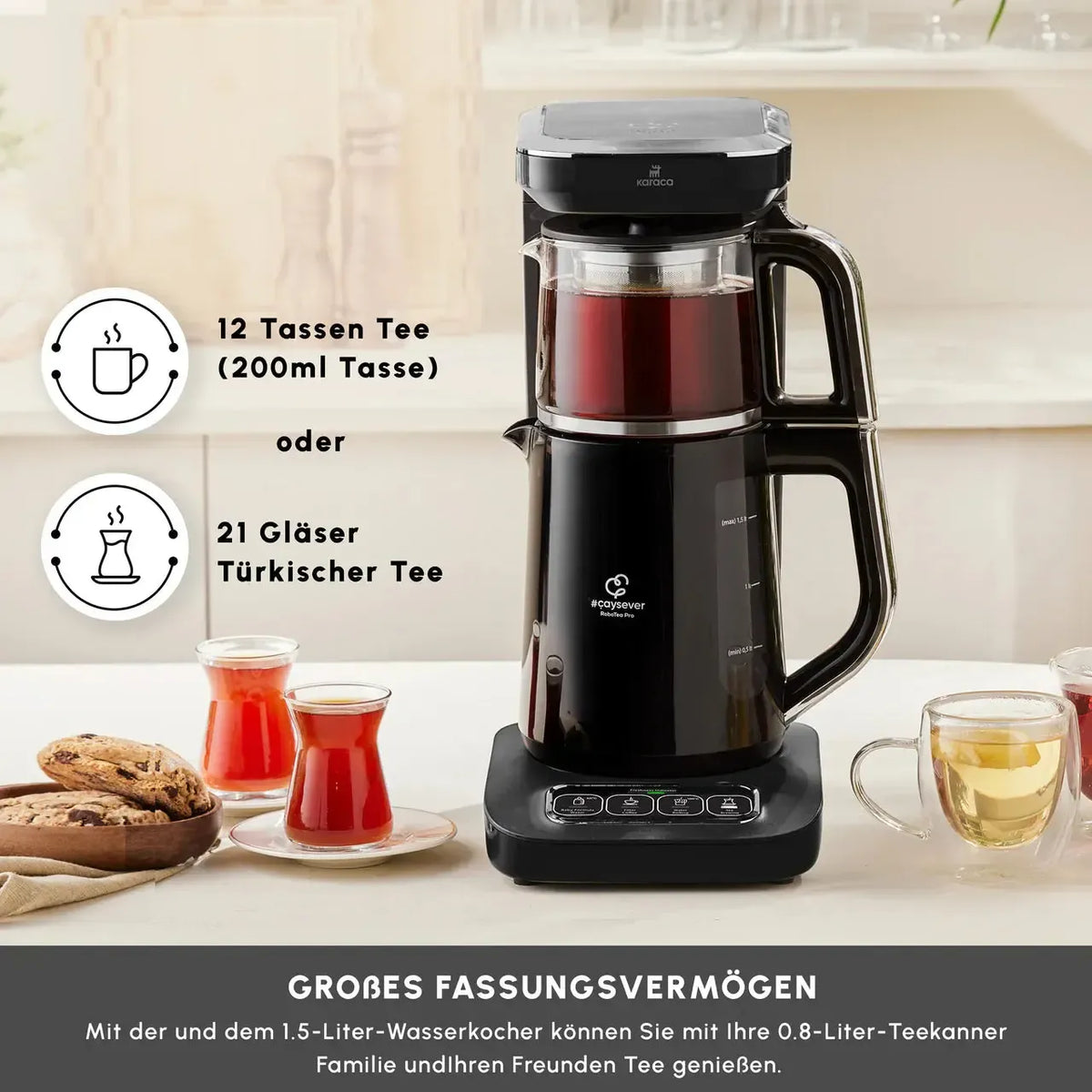 Karaca Robotea Pro 4’ü 1 Arada İngilizce Sesli Akıllı Çay ve Kahve Makinesi – Crome-Prenseshome Leyweg-Prenseshome Leyweg