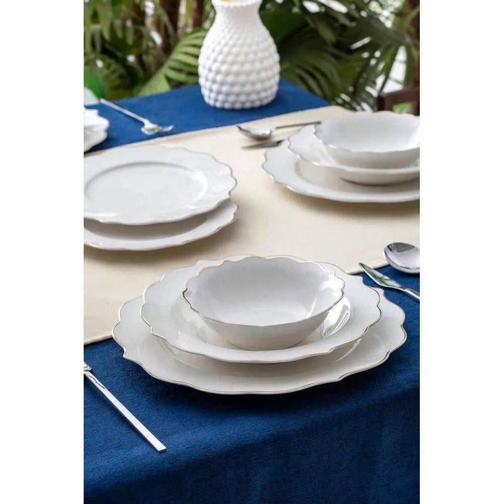 Acar Karmen 6 Kişilik 24 Parça Gold Yemek Takımı-Yemek Takimi-Prenseshome Leyweg-Prenseshome Leyweg