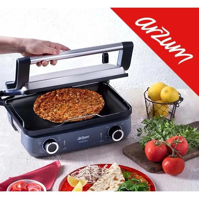 Arzum AR2043-INX Maxi Grill Çok Fonksiyonlu Pişirici + Fırın Tepsisi-Elektronik ürün-Prenseshome Leyweg-Prenseshome Leyweg