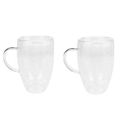 Schafer 2’li Çift Cidarlı Cafe au Lait Bardak Seti – 350 ml, Isı Yalıtımlı Cam-Cam urunler-Prenseshome Leyweg-Prenseshome Leyweg