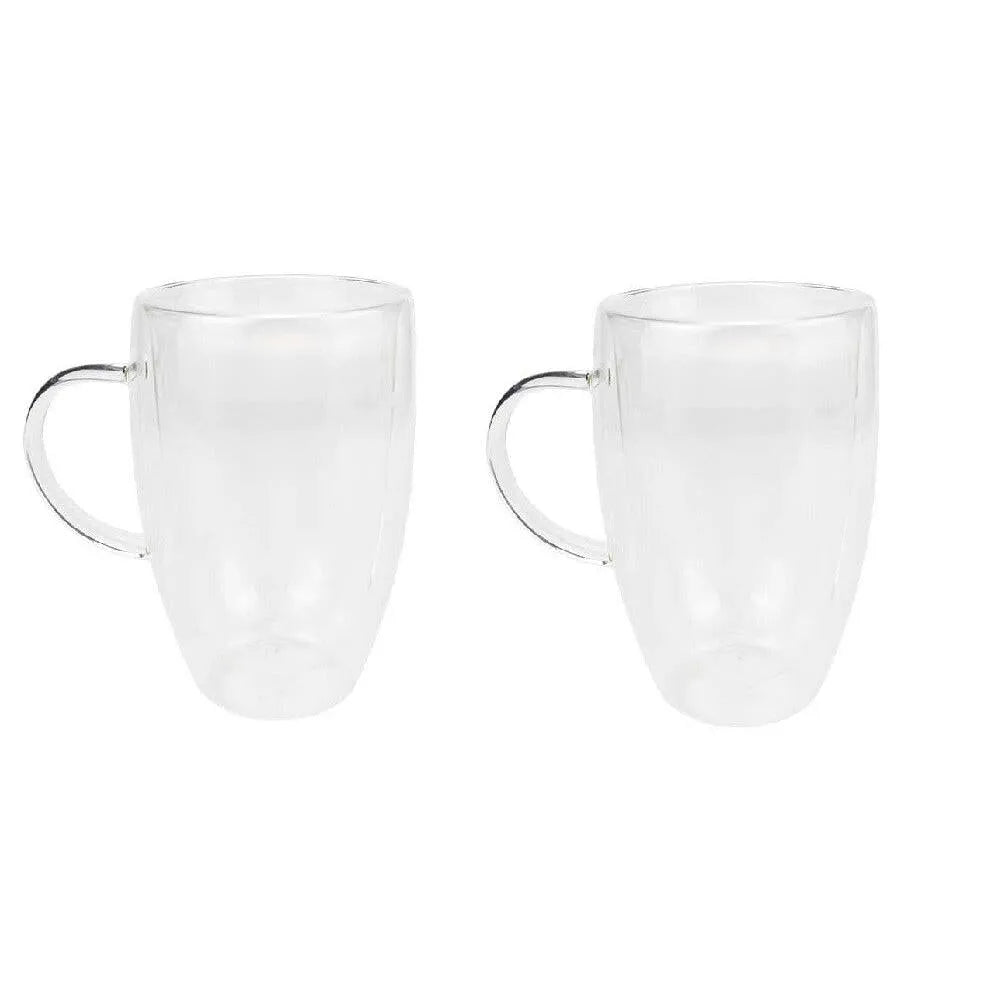 Schafer 2’li Çift Cidarlı Cafe au Lait Bardak Seti – 350 ml, Isı Yalıtımlı Cam-Cam urunler-Prenseshome Leyweg-Prenseshome Leyweg