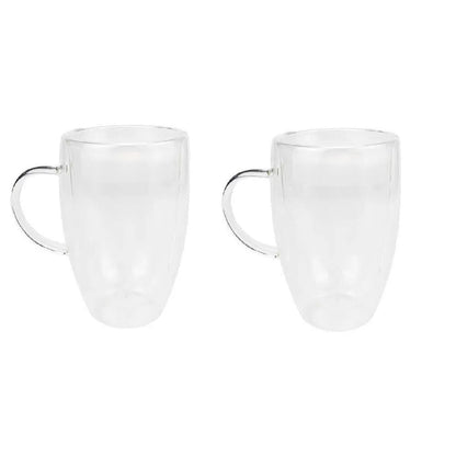 Schafer 2’li Çift Cidarlı Cafe au Lait Bardak Seti – 350 ml, Isı Yalıtımlı Cam-Cam urunler-Prenseshome Leyweg-Prenseshome Leyweg
