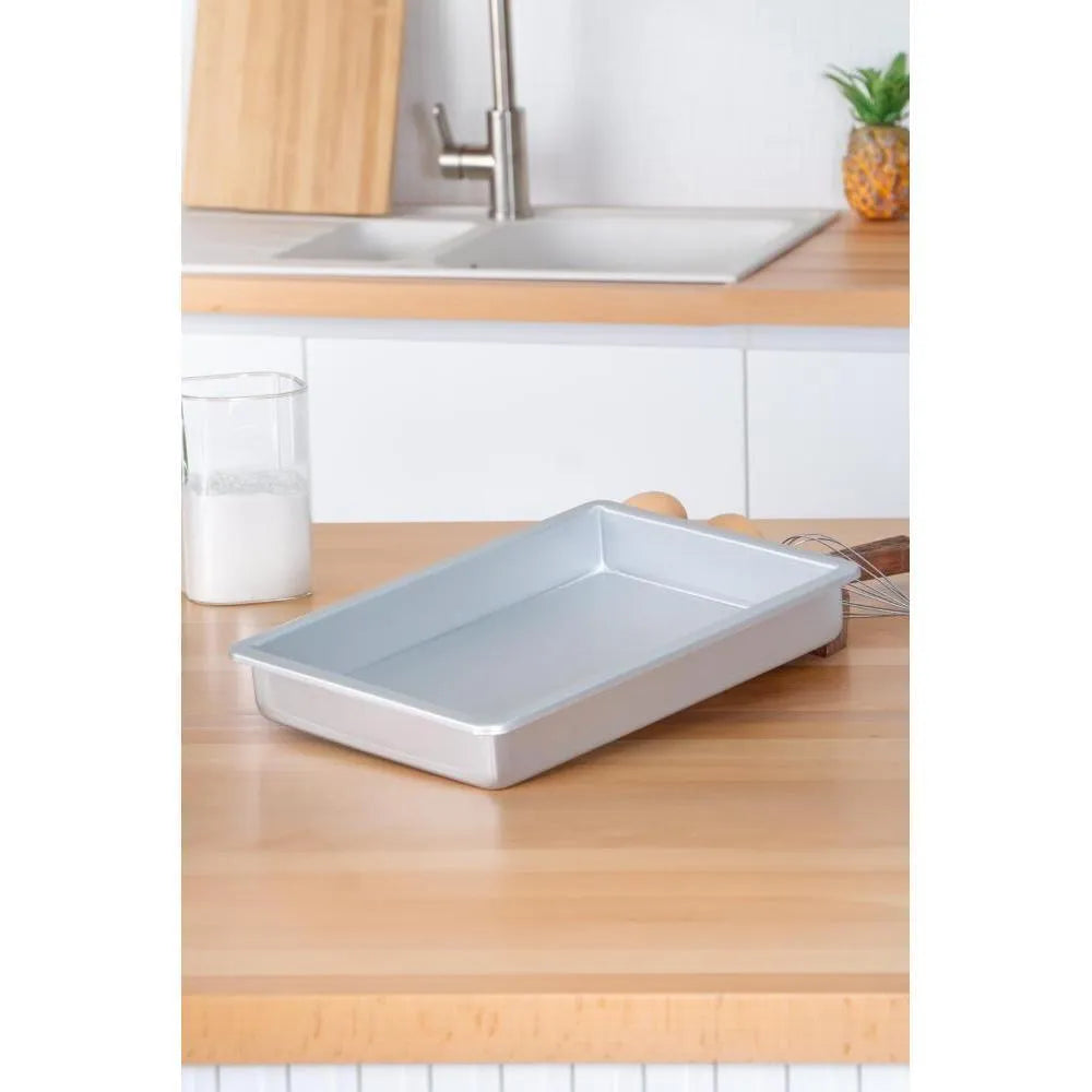 Dikdörtgen Kek Kalıbı 36 cm Alüminyum – Gümüş Renk-mutfak urunleri-Prenseshome Leyweg-Prenseshome Leyweg