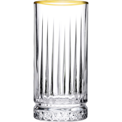 Pasabahce Elysia Golden Touch 4lu Uzun Cam Bardak Seti - 280 ml - Altin Detayli-Cam urunler-Prenseshome Leyweg-Prenseshome Leyweg