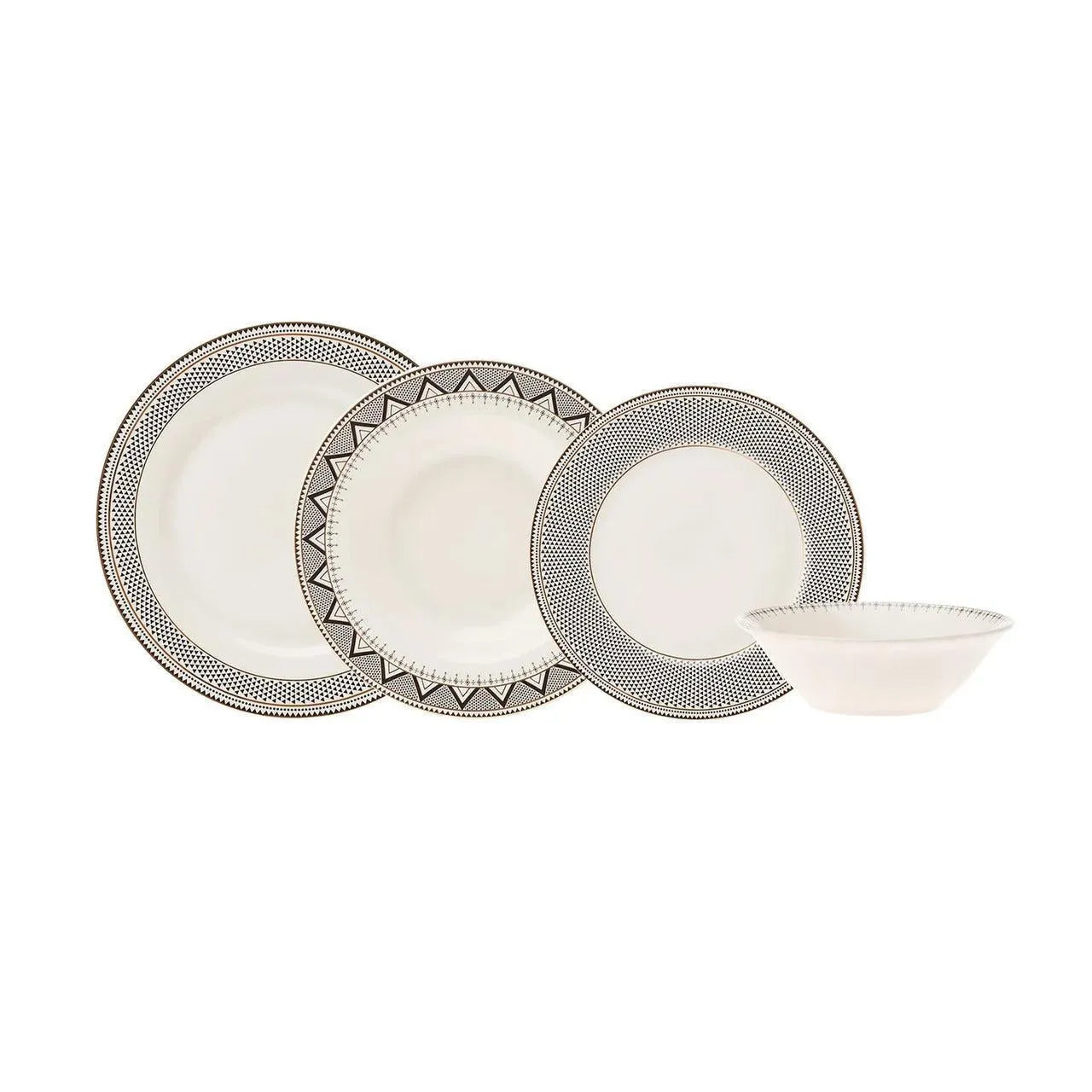 Karaca Globe Porselen 24 Parça 6 Kişilik Yemek Takımı-Sofra ürünleri-Prenseshome Leyweg-Prenseshome Leyweg