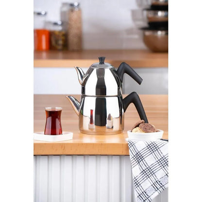 Acar Milano Buyuk Boy Caydanlik Takimi 1800 ml Alt + 1000 ml Ust-mutfak urunleri-Prenseshome Leyweg-Prenseshome Leyweg