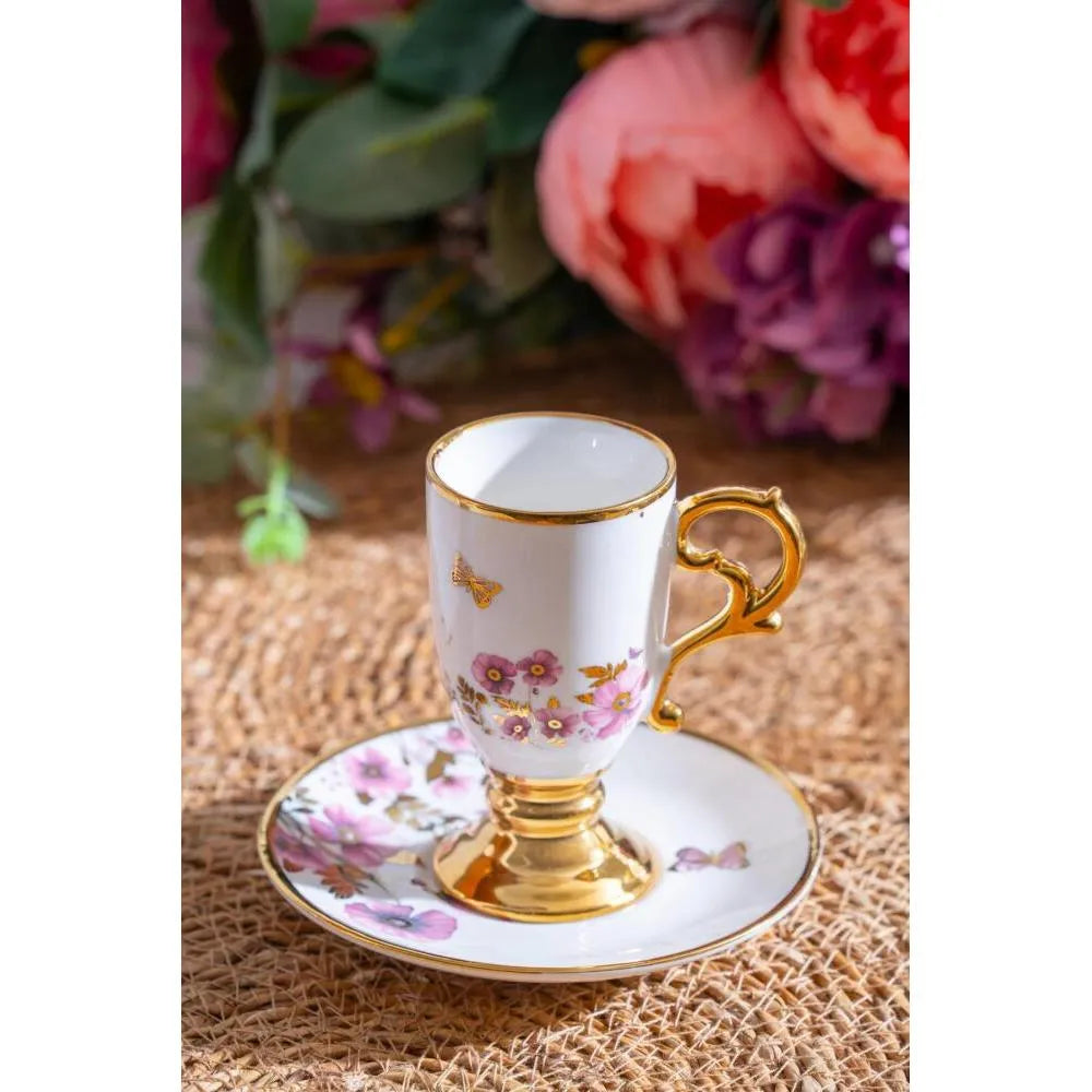 Acar Parlin 6 Kisilik Kahve Fincani Takimi - 90 ml-Prenseshome Leyweg-TerraCota-Prenseshome Leyweg