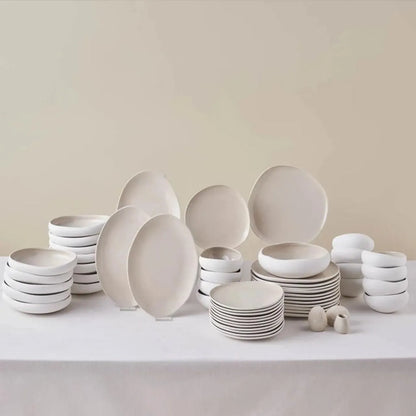 Karaca Cupid Earth 55 Parça Stoneware 12 Kişilik Modern Yemek Takımı-Yemek Takimi-Prenseshome Leyweg-Prenseshome Leyweg