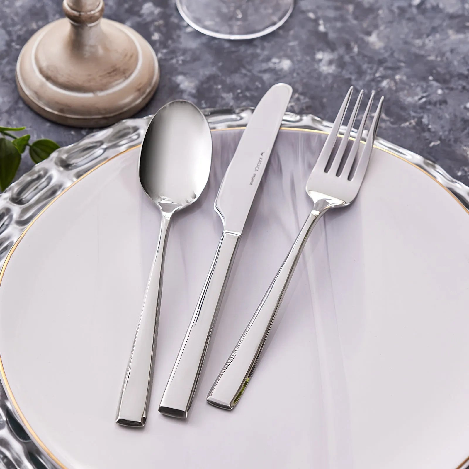 Karaca New Linus Elegance 60 Parça Yemek Seti – 12 Kişilik Paslanmaz Çelik Takım-Sofra ürünleri-Prenseshome Leyweg-Prenseshome Leyweg