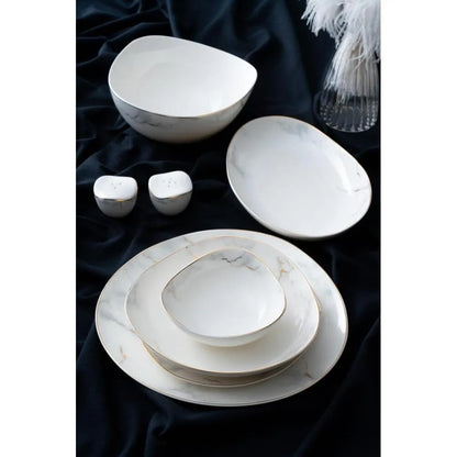 Acar Darcie 6 Kişilik 29 Parça Yaldızlı Porselen Yemek Takımı-Yemek Takimi-Prenseshome Leyweg-Prenseshome Leyweg