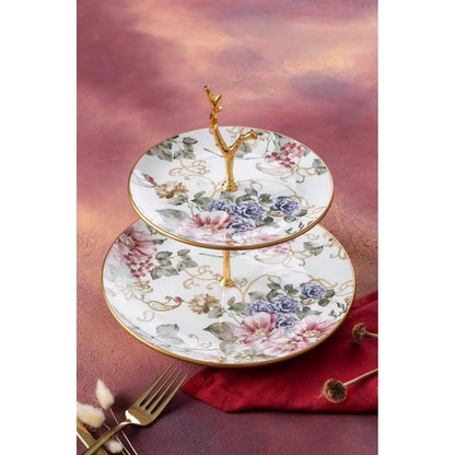 Acar rosa katli kurabiyelik seramik 28x16x11 cm-Sunum malzemeleri-Prenseshome Leyweg-Prenseshome Leyweg