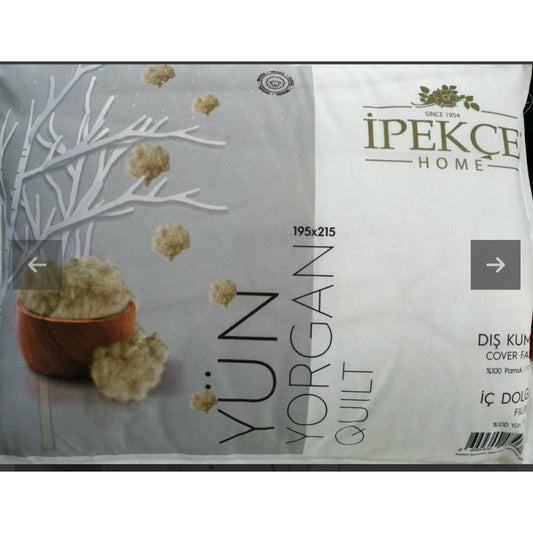 İpekçe Çift Yün Yorgan – (%100 Natürel)-Prenseshome Leyweg-Tek Kisilik 155*215-Prenseshome Leyweg