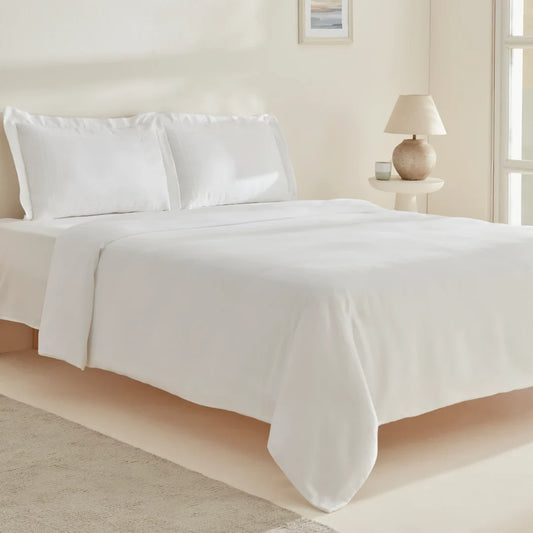Karaca Home Cimbiz %100 Pamuk Saten King Size Nevresim Takimi-Yatak Odasi-Prenseshome Leyweg-Beyaz-Prenseshome Leyweg