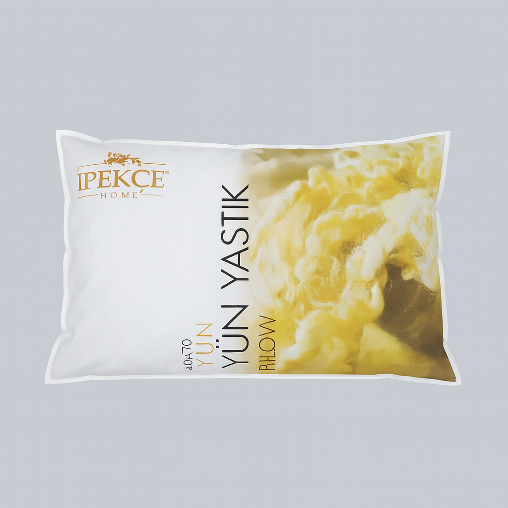 İpekçe %100 Pamuk Kumaş ve Yün Dolgulu Yastık 50x70 cm – 1 kg-Yatak Odasi-Prenseshome Leyweg-Prenseshome Leyweg