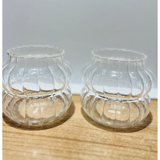 Mulex Dalgalı Cam Kupa Seti 2’li 350 ml-Prenseshome Leyweg-Prenseshome Leyweg