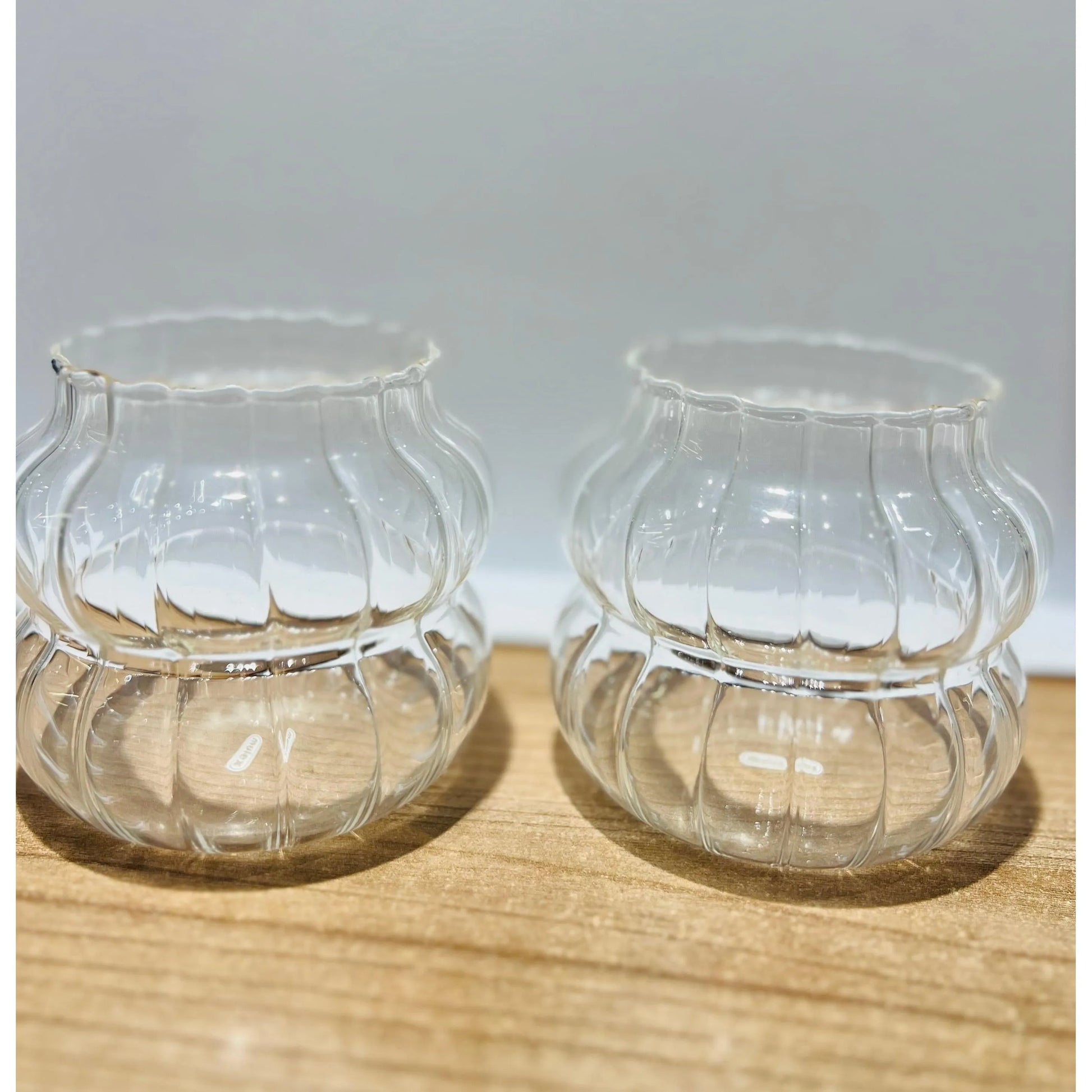 Mulex Dalgalı Cam Kupa Seti 2’li 350 ml-Prenseshome Leyweg-Prenseshome Leyweg