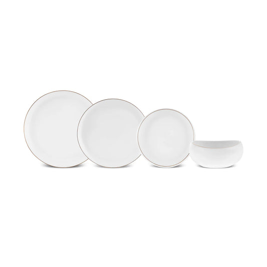 Karaca Stream Bone China Hole Gold 24 Parça 6 Kişilik Yemek Takımı-Sofra ürünleri-Prenseshome Leyweg-Prenseshome Leyweg