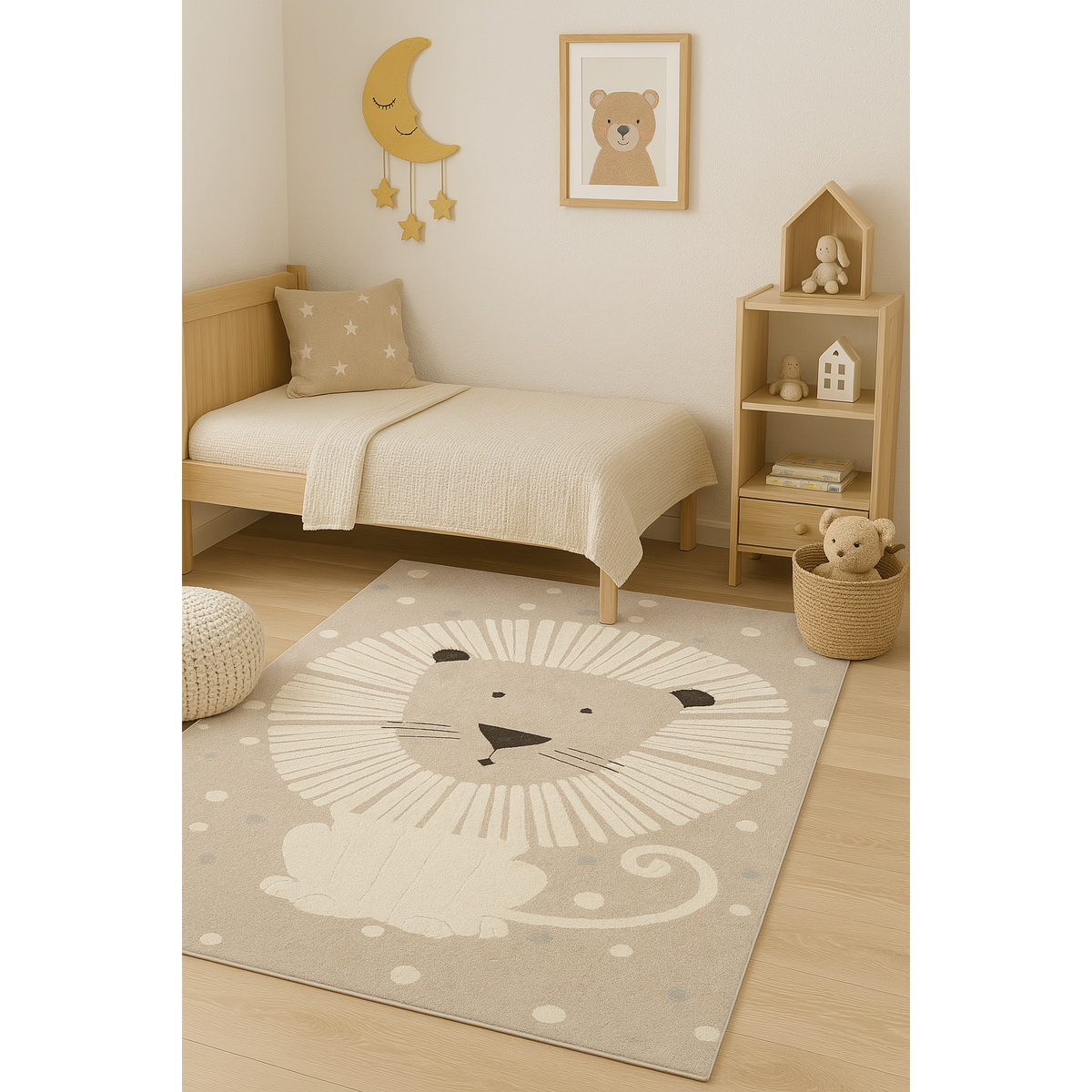 Merinos Elio Kids 2307-270 Bej Çocuk Odası Halısı – Sevimli Hayvan Desenli-Zemin kaplama-Prenseshome Leyweg-120*170 cmTahmini iki hafta-Prenseshome Leyweg