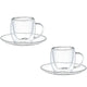 Schafer 4 Parca Cift Cidarlı Espresso Fincan Seti - 80 ml-Cam urunler-Prenseshome Leyweg-Prenseshome Leyweg