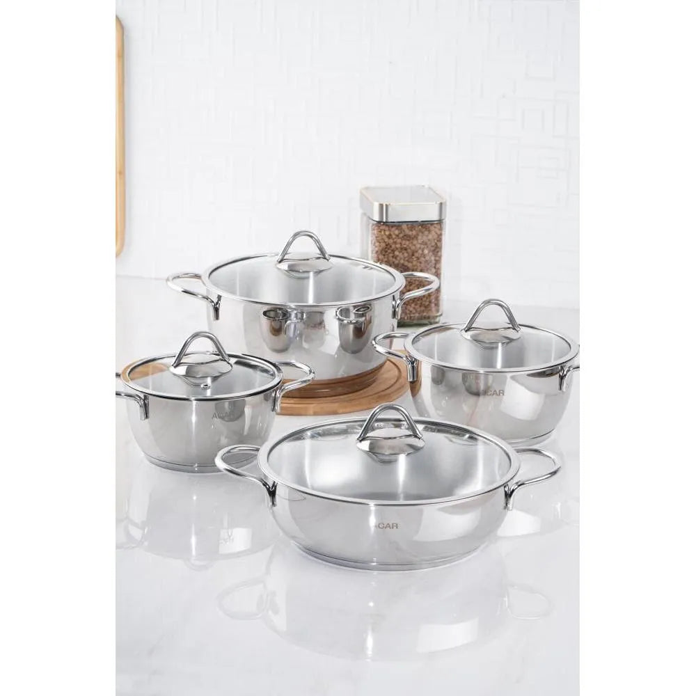 Acar Karat Echo 8 Parca Tencere Seti-mutfak urunleri-Prenseshome Leyweg-Prenseshome Leyweg