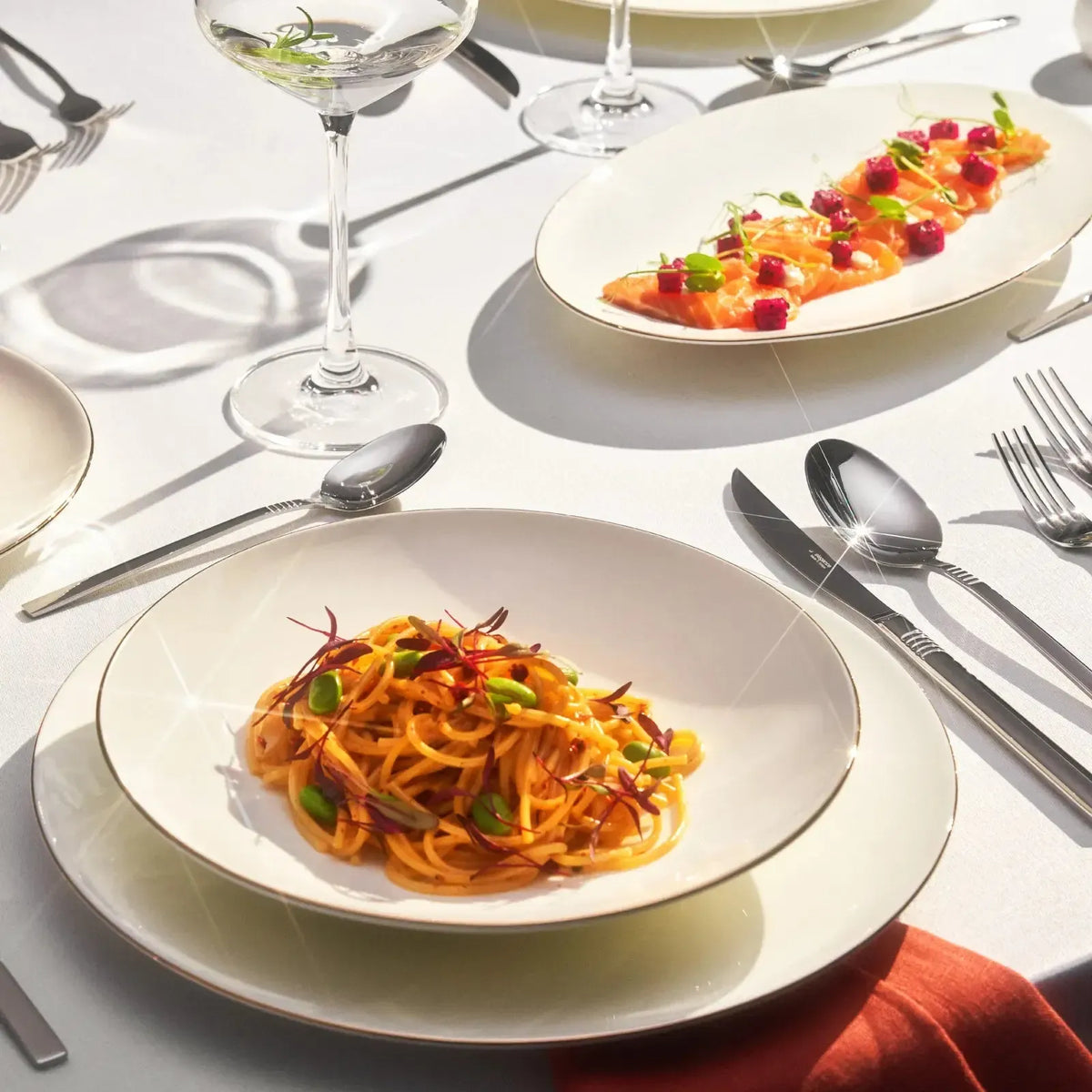 Karaca 316 Elegance Nil Platin 12 Kişilik 84 Parça Çatal Kaşık Bıçak Takımı-Sofra ürünleri-Prenseshome Leyweg-Prenseshome Leyweg