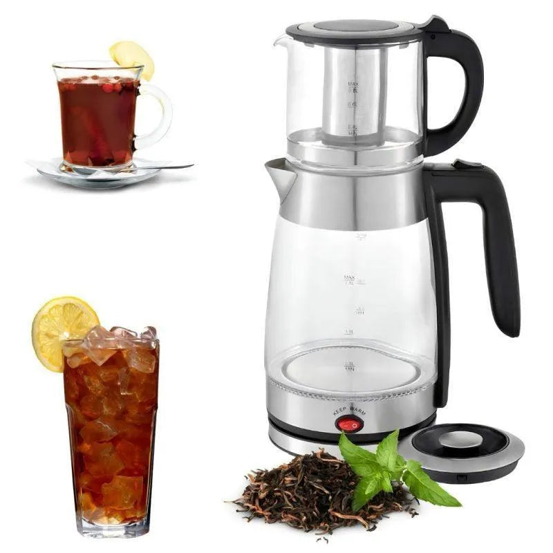 Schafer Cam ve Paslanmaz Çelik Gövdeli 1,8L Su Isıtıcılı Çay Makinası-Elektronik ürün-Prenseshome Leyweg-Prenseshome Leyweg