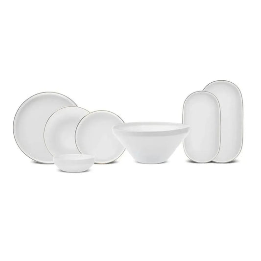 Karaca Streamline Saturn 19 Parça 4 Kişilik Gold Detaylı Porselen Yemek Takımı-Yemek Takimi-Prenseshome Leyweg-Prenseshome Leyweg