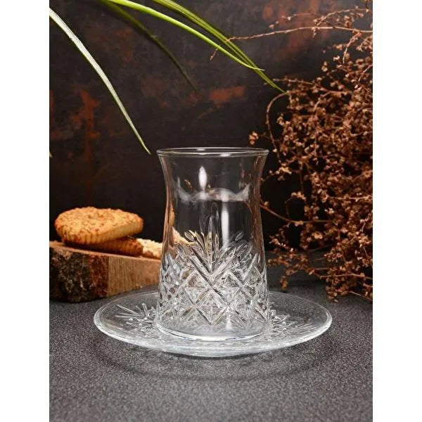 Pasabahce Timeless 6li Cay Bardagi ve Tabagi Seti - 170 cc - 126 mm-Cam urunler-PRENSESHOME LEYWEG-Prenseshome Leyweg